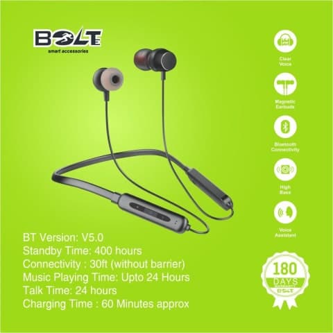 Bluetooth earphone bolt hot sale